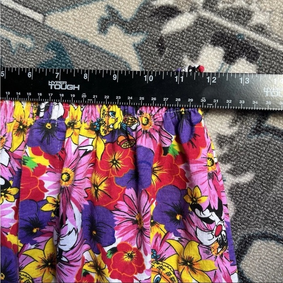 Vtg 90s Looney Tunes Floral Shorts Sz M (photos) Sylvester Tweety Warner Bros EC - Picture 4 of 13